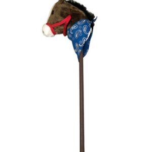 𝅺35" Toys R Us Plush Stick Horse Sounds Galloping Noise Riding Toy Brown White